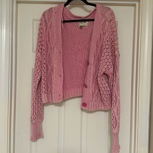 Pilcro crochet cropped sweater, size XL
